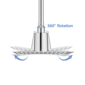 Ultra Thin 8" Square Rain Shower Head 304 Stainless Steel, Wall / Ceiling Mounted