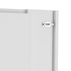 Wall Foldable Table With Multiple Shelves - White