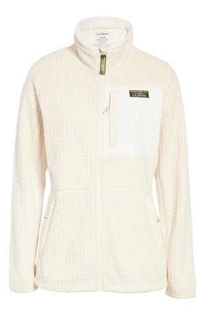 LLBean Mountain Classic Windproof Fleece Jacket - Natural Bone