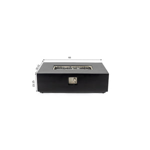 Propane / Natural Gas Fire Pit Table, 50,000 BTU - Charcoal