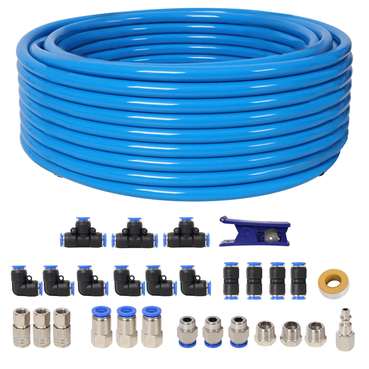 1/2 Inch OD x 60 Feet PU Air Tube Kit