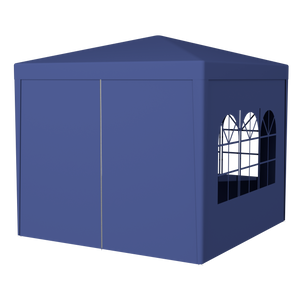 10'x10' Party Tent Outdoor Heavy Duty Gazebo Wedding Canopy with 4 Removable Walls, Blue