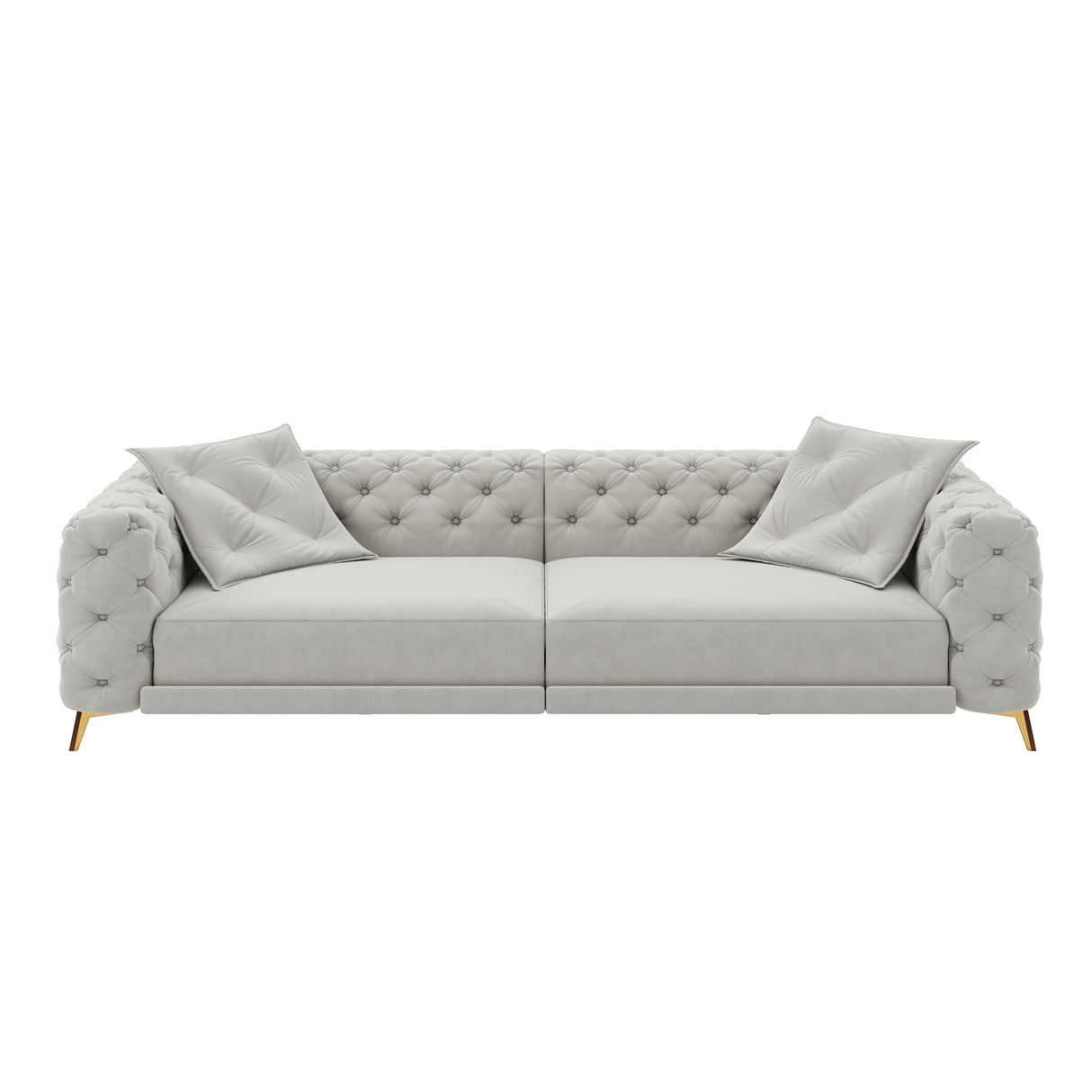 3 In 1 Convertible Sleeper, Deep Seat Pull Out Sofa Bed, Button Tufted