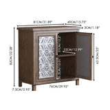 Storage Cabinet Organizer - Brown Antique White
