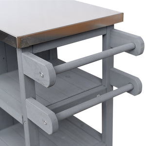 Foldable Outdoor Kitchen Island Patio Kitchen Cart