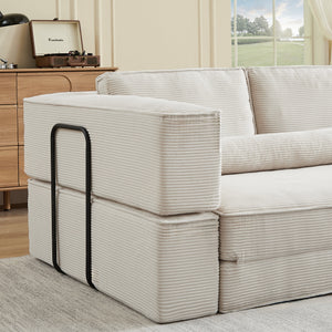 Large Modern Corduroy Sofa Can Be Freely Combined