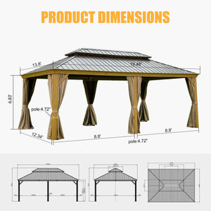 14x20FT Hardtop Gazebo