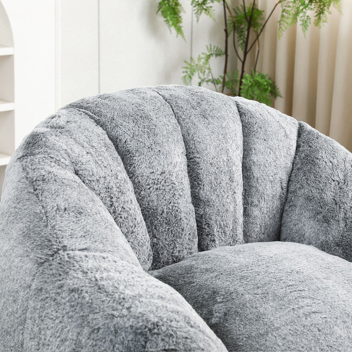 Beanbag Chair, Beanbag Sofa Chair With Armrests Stuffed High Density Foam