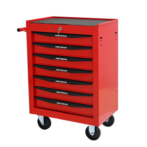 Rolling Metal Tool Chest With Drawers, Steel Storage Cabinet With Ball Bearing Slides