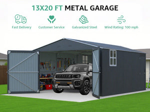 Upgraded 13x20FT Outdoor Storage Shed
