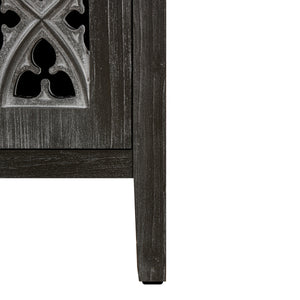 Hollow Four Door Antique Cabinet, American Country Style