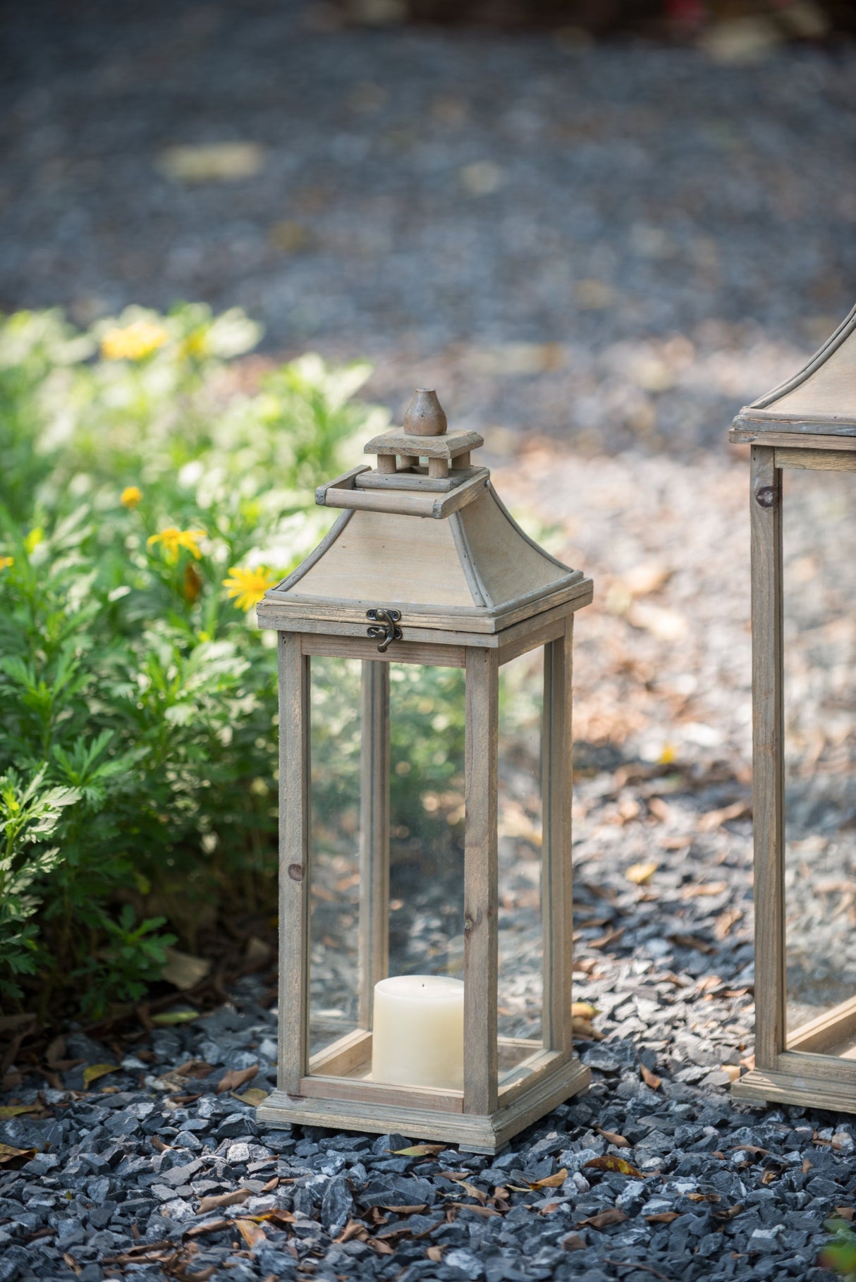 Wooden Candle Lantern Decorative, Hurricane Lantern Holder