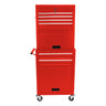 6 Drawer Lockable Tool Cabinet On Wheels, Steel Rolling Tool Chest With Detachable Toolbox
