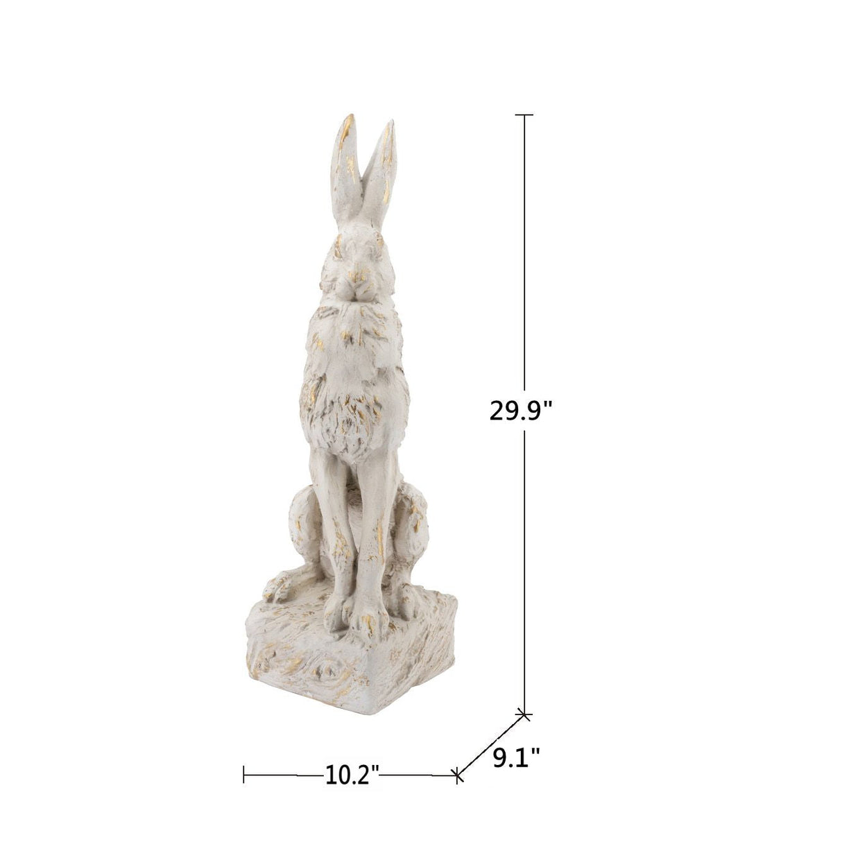 Large Magnesium Sitting Rabbit Figurine