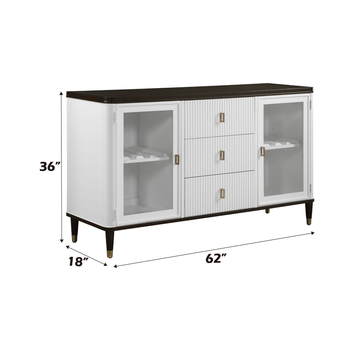 Carene Server Brown / White
