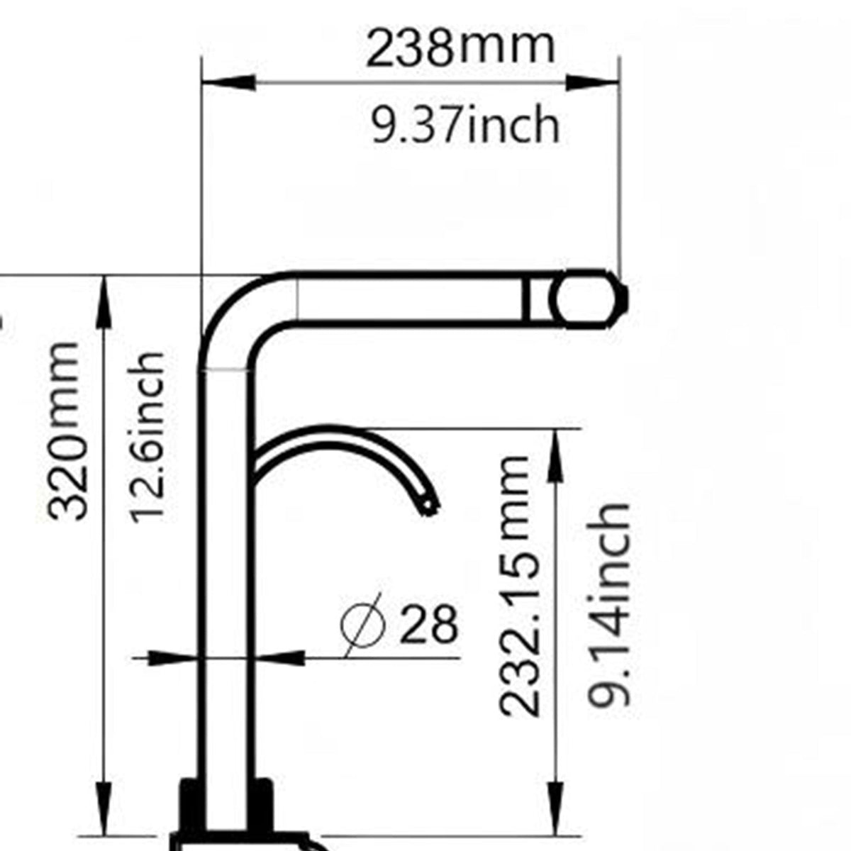 30" Single Bowl Kitchen Sink With Smart LED Faucet