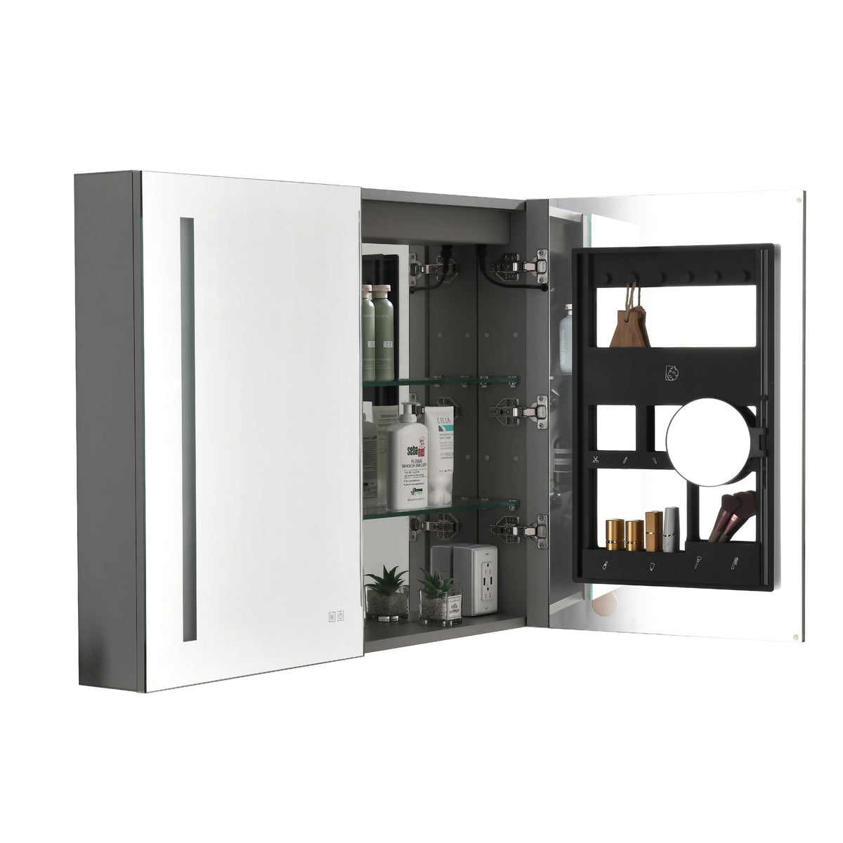 LED Lighted Bathroom Medicine Cabinet - 40 x 30 Inch