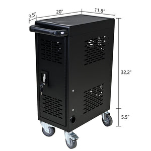 16 Bay Mobile School Charging Cart Station for Chromebook, Tablet and Laptop