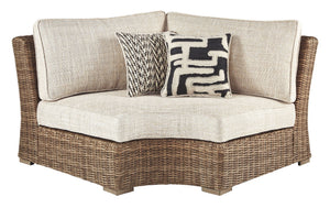 Beachcroft - Curved Corner Chair w/Cushion - Beige
