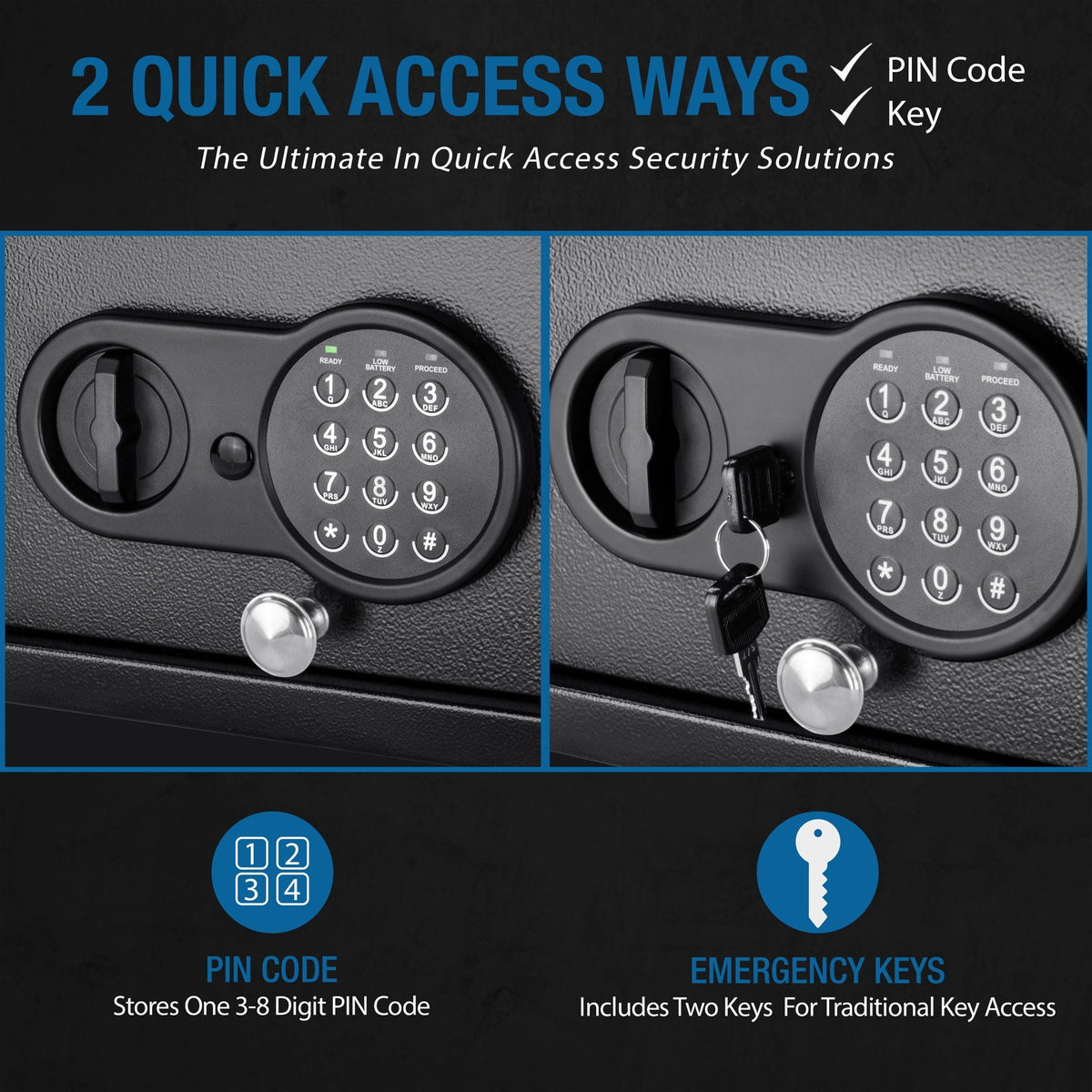 1 2 Cu Ft Digital Keypad Security Safe - Black