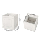 Square outdoor planter- white