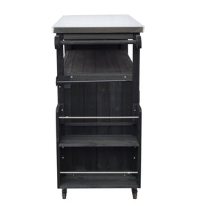 Foldable Outdoor Kitchen Island Patio Mobile Kitchen Cart