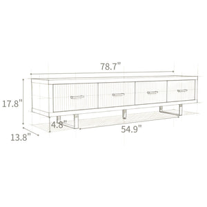 TV Stand With Slatted Drawers