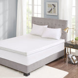 Hypoallergenic cooling gel memory foam mattress topper with removable cooling cover