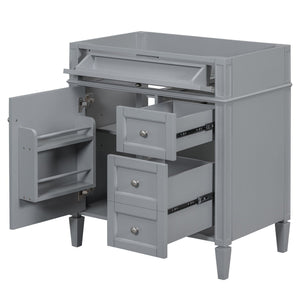 Bathroom Vanity With 2 Drawers And Tip-Out Drawer, Storage Cabinet