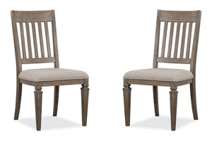 Lancaster - Dining Side Chair With Upholstered Seat (Set of 2) - Dovetail Gray
