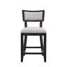 Upholstered Counter Height Bar Stools With Comfy Back (Set of 2)
