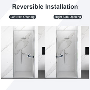 Semi Frameless Circular Pivot Shower Door With 1 / 4" Sgcc Tempered Glass