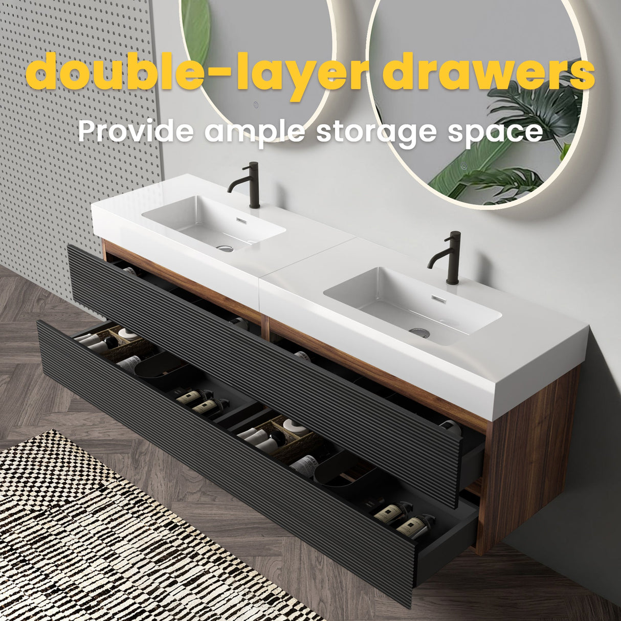 Grace 72'' Bathroom Vanity with Matt