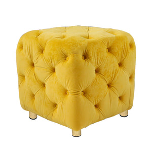 Modern Upholstered Ottoman, Exquisite Small End Table, Soft Foot Stool, Dressing Makeup Chair, Comfortable Seat For Living Room, Bedroom, Entrance