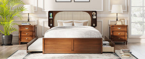 Headboard Bed With 2 Drawers And Trundle