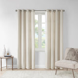 Plaid rod pocket and back tab curtain panel with fleece lining