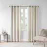 Plaid rod pocket and back tab curtain panel with fleece lining