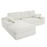 Compressed Sofa With 3 Back Cushions, 2 Throw Pillows