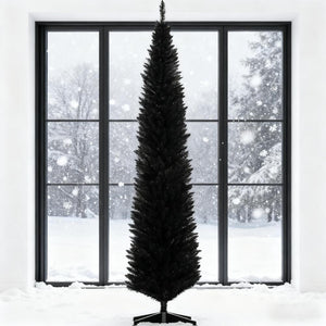 Classic Pencil Christmas Tree with Easy Setup - 8ft Tall