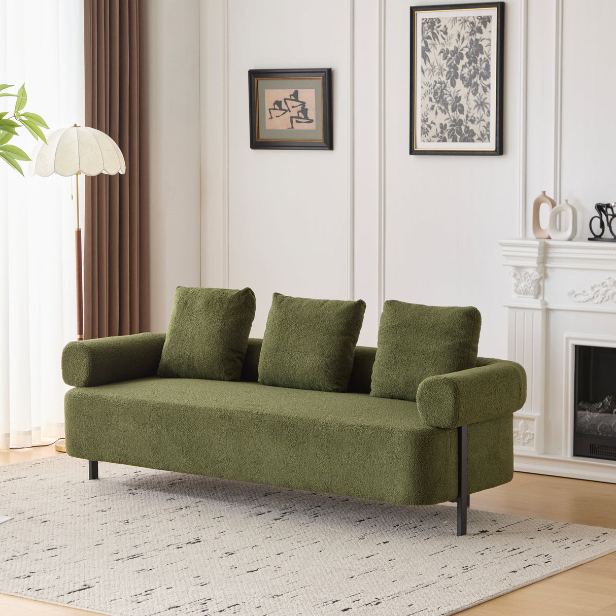 78" Modern 3-Seater Sofa