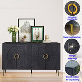 Modern Lacquered 4 Door Wooden Cabinet