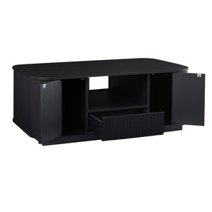 Modern Luxury Oval Coffee Table with Drawers and Storage Compartment