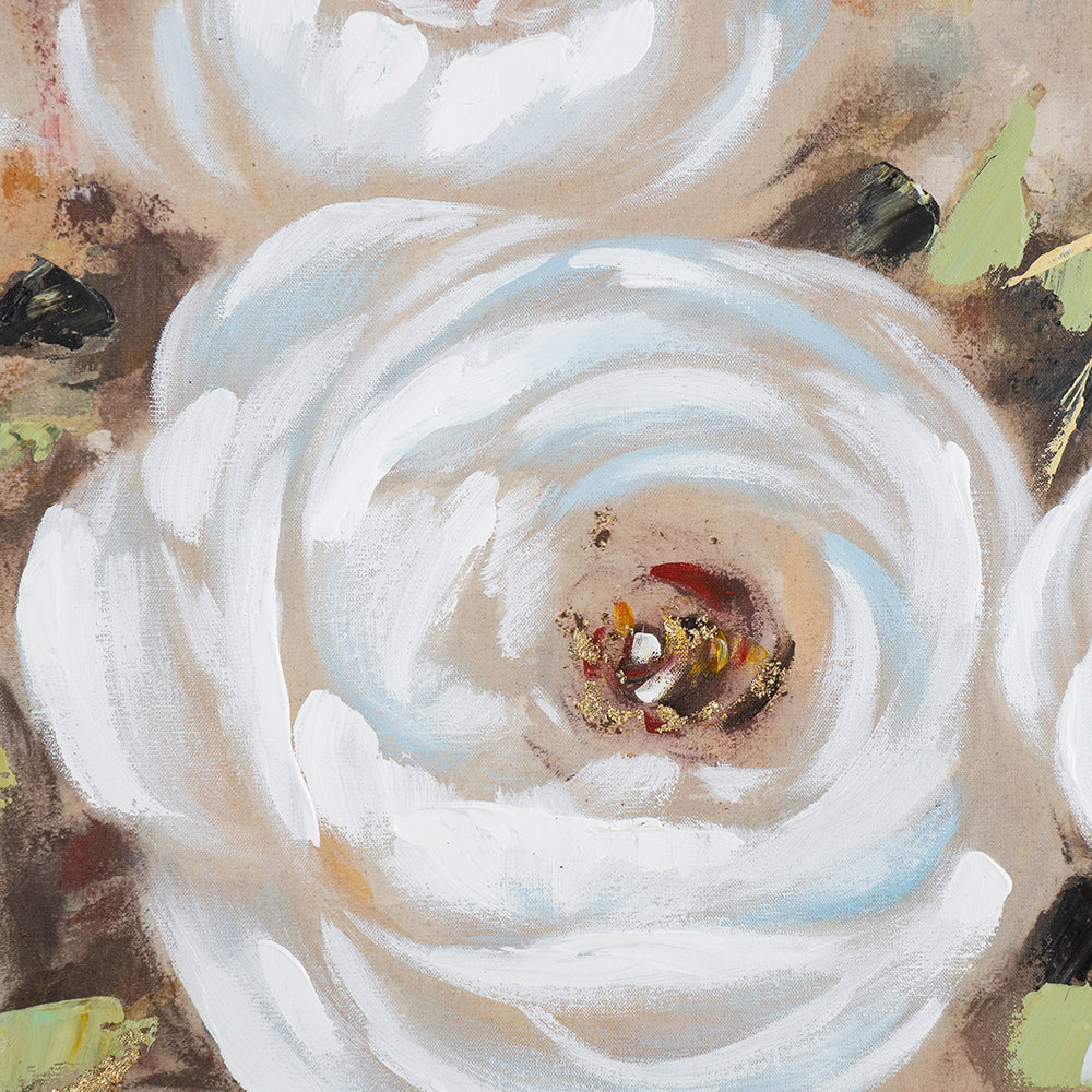 36" x 36" Square Framed Wall Art Flower Canvas Print