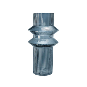 D5.9x11.8'H Fluted Accent Vases with Ribbed Design, Set of 2