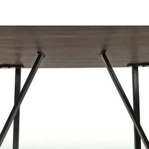 Modern Dining Table With Metal Legs For 4 - 6 Person