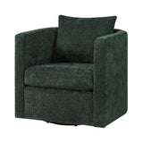 Sutton Light Grey Performance Fabric Swivel Barrel Chair