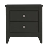 Breeze Four-Legged Modern Bedroom Nightstand with Two Drawers