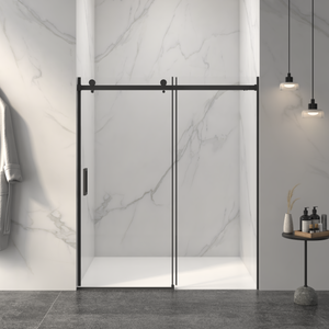 Frameless Sliding Shower Door - 5/16" Thick Tempered Glass