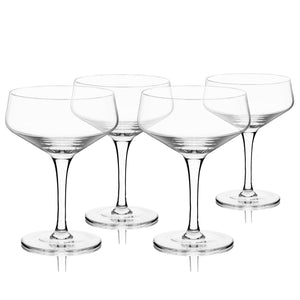 Raye Angled Crystal Coupe Glasses Viski®