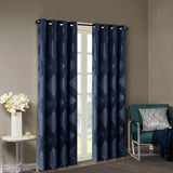 Ogee knitted jacquard total blackout curtain panel (only 1 pc panel)